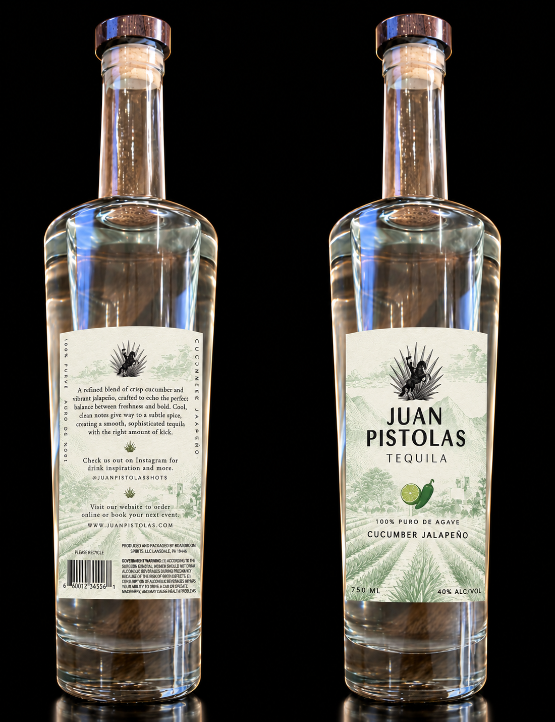 Juan Pistolas Jalapeno & Cucumber Infused Tequila Blanco